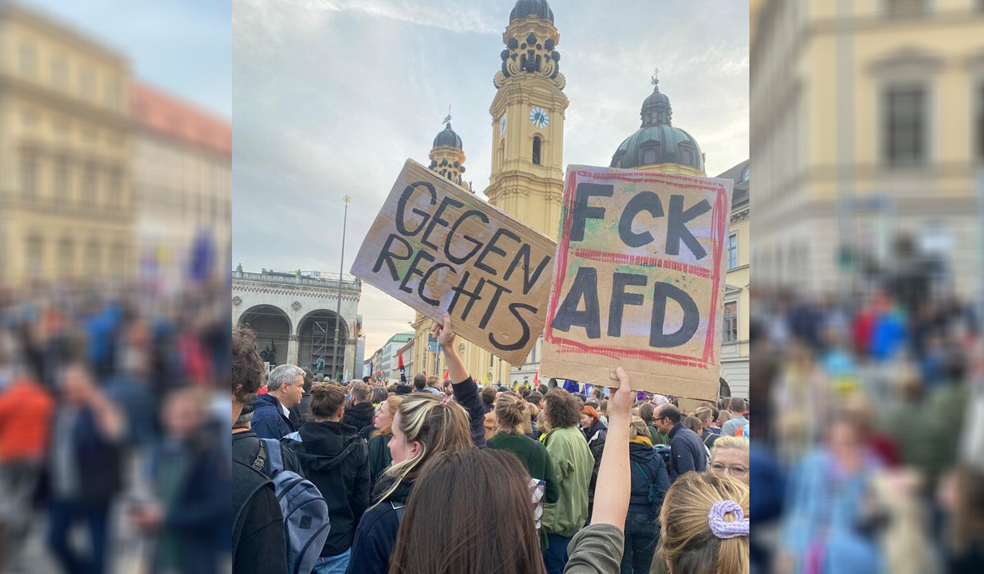 Demonstration gegen rechts in M&uuml;nchen und Region