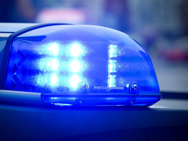 Ein Polizeiauto im Einsatz. Foto: Patrick Pleul/Illustration