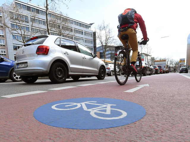 Fahrradstraße in Karlsruhe | © Uli Deck