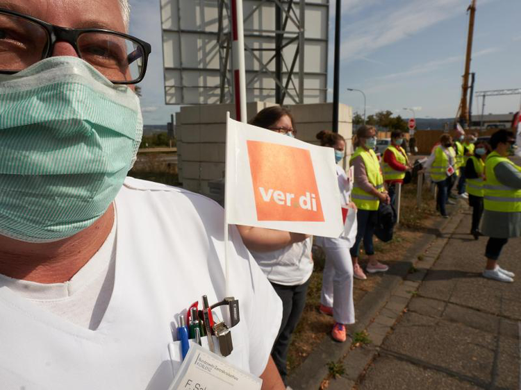 Verdi-Streik am Bundeswehrzentralkrankenhaus | © Thomas Frey